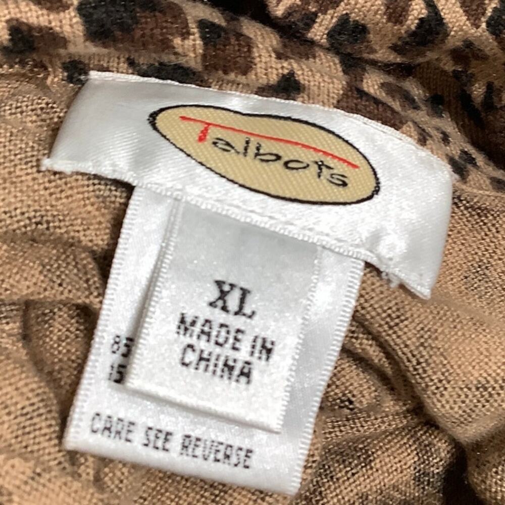 Talbots Women's Vintage XL Cheetah Print Turtleneck – Mobwife, Luxe, Statement - Picture 4 of 9